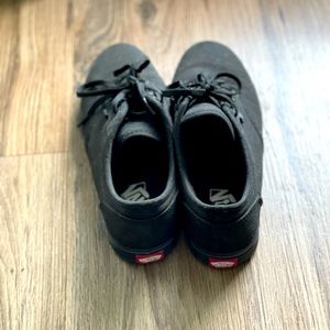 Gently worn black Vans low sneakers- Women